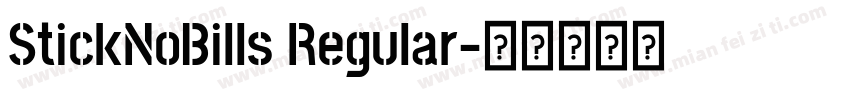 StickNoBills Regular字体转换